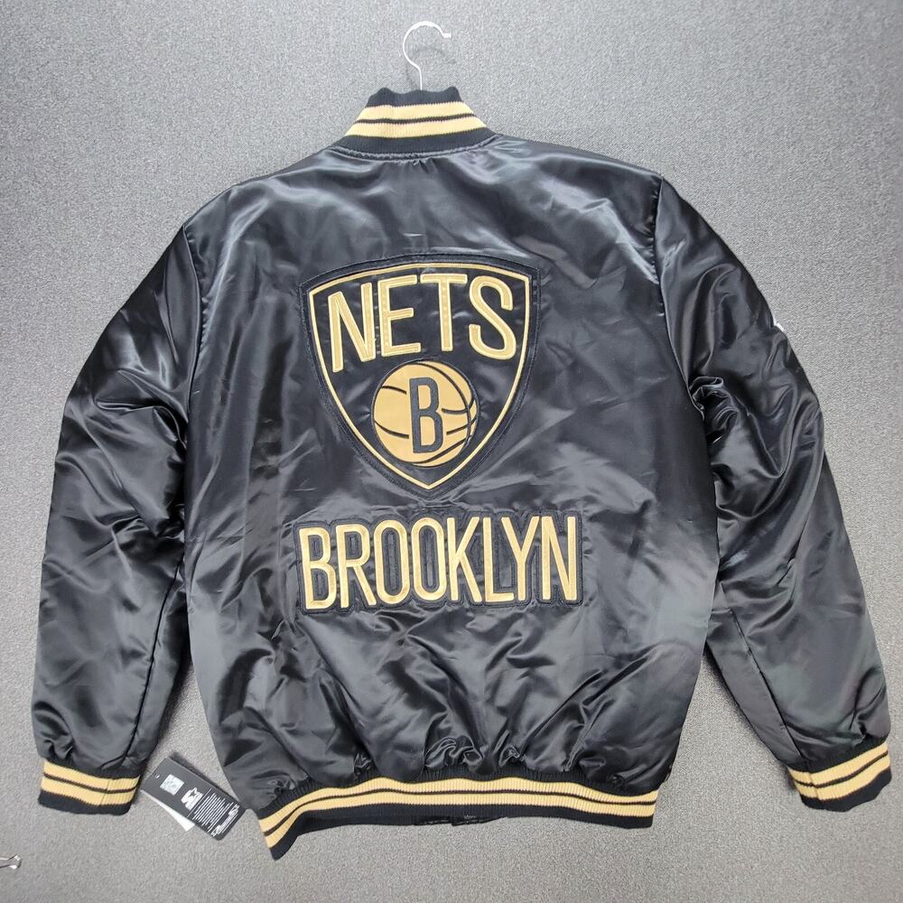 Starter Black Label 75th Anniversary Brooklyn Nets Black Gold Jacket S